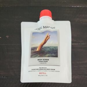 JOSIE MARAN Sugar & Argan Oil Body Scrub Always Nude Unscented Refill 13.5 oz